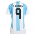 Maillot de foot Argentine Julian Alvarez #9 Domicile vêtements Femmes Copa America 2024 Manches Courtes